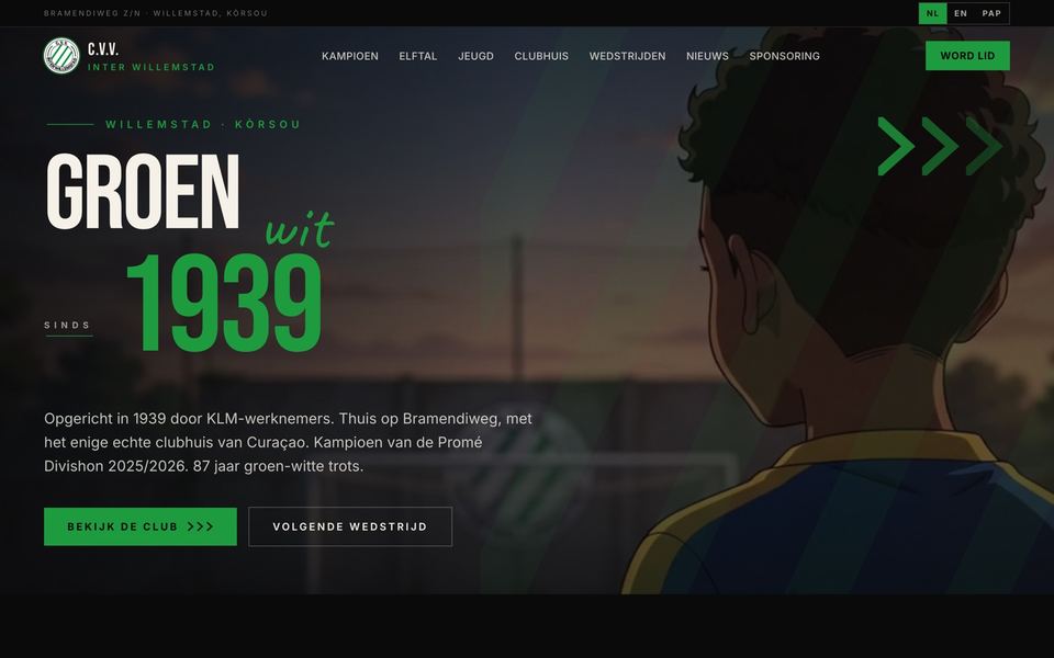 Website van C.V.V. Inter Willemstad